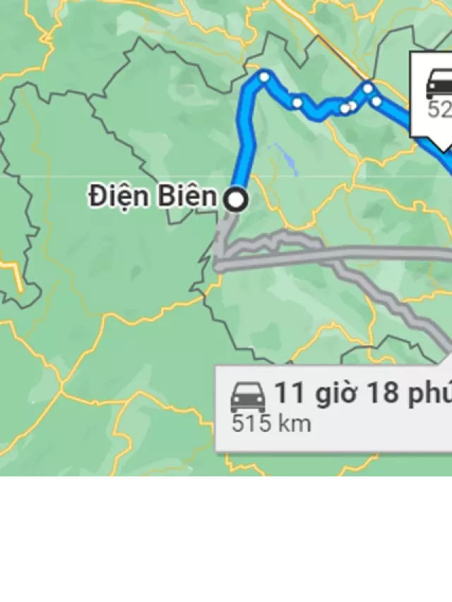   Khoảng cách Điện Biên Hà Nội bao nhiêu km?