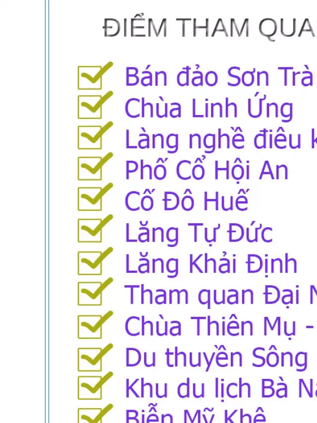   Du Lịch Đà Nẵng – Huế: Khám phá Miền Trung Việt Nam (4 Ngày 3 Đêm)