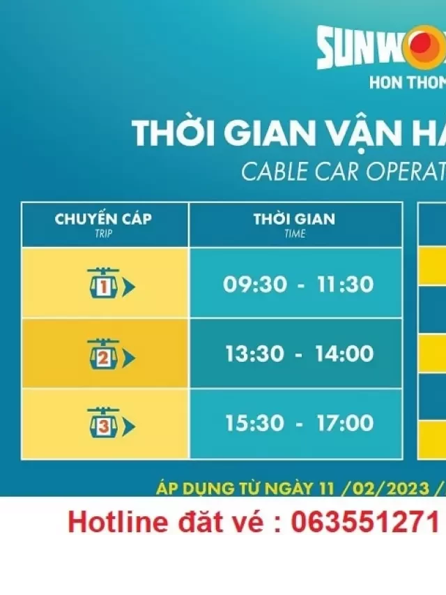   Vé Cáp Treo Hòn Thơm: Một Trải Nghiệm Đáng Nhớ