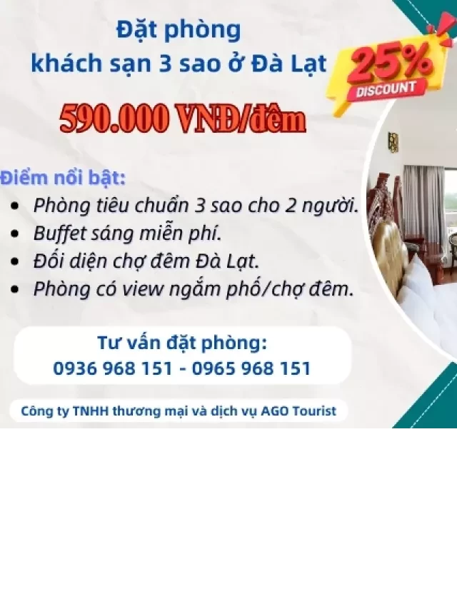   Top 20 Khách sạn 4 sao Đà Lạt - Voucher khuyến mãi đến 2024