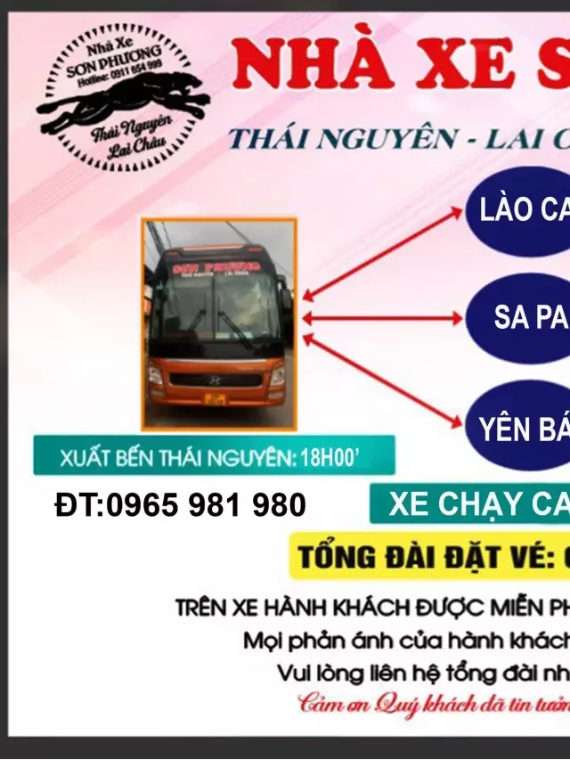   Xe khách Lai Châu (Than Uyên, Tân Uyên) đi Yên Bái - Xe Sơn Phương: Thông tin cần biết